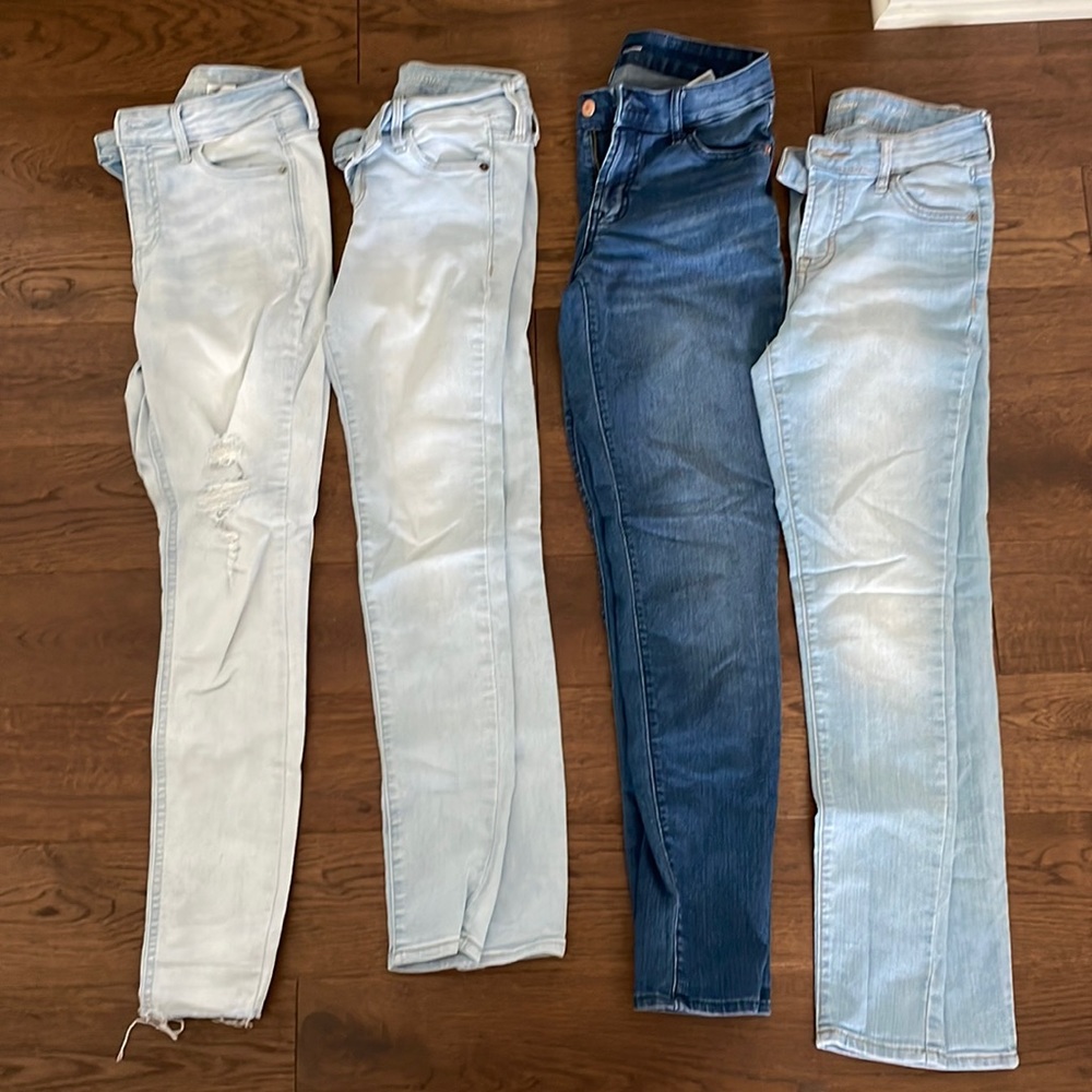 Lot 4 Pair Womens Juniors Sz 0 Skinny Jeans